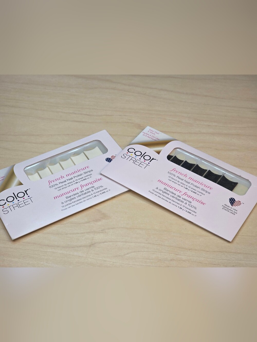 New Colorstreet French Manicure Nail Strips-French Twist & J'adore Glamour